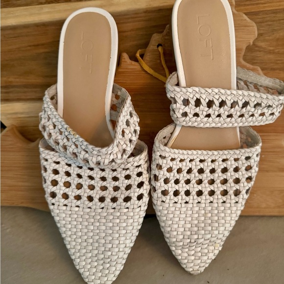 LOFT Ivory Woven Mules - Picture 12 of 12